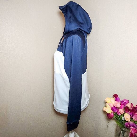 Under Armour Womens Hoodie Blue UA Qualifier Color Block Pullover Size M - Picture 2 of 8